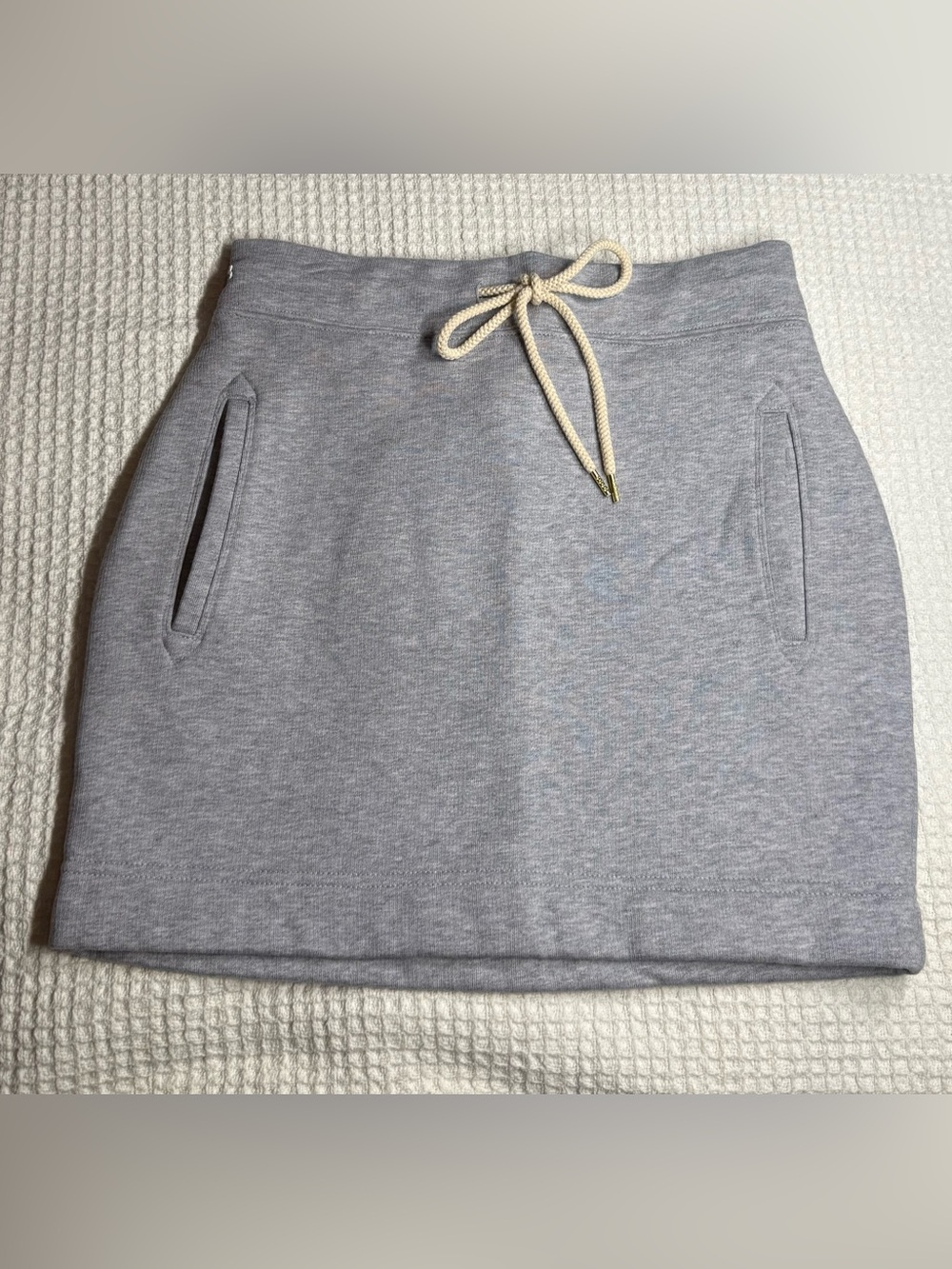 Lacoste Grey Drawstring Mini Skirt with Pockets